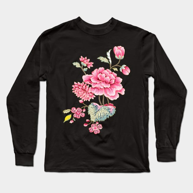 Hot Pink Flower Bouquet Long Sleeve T-Shirt by greenoriginals